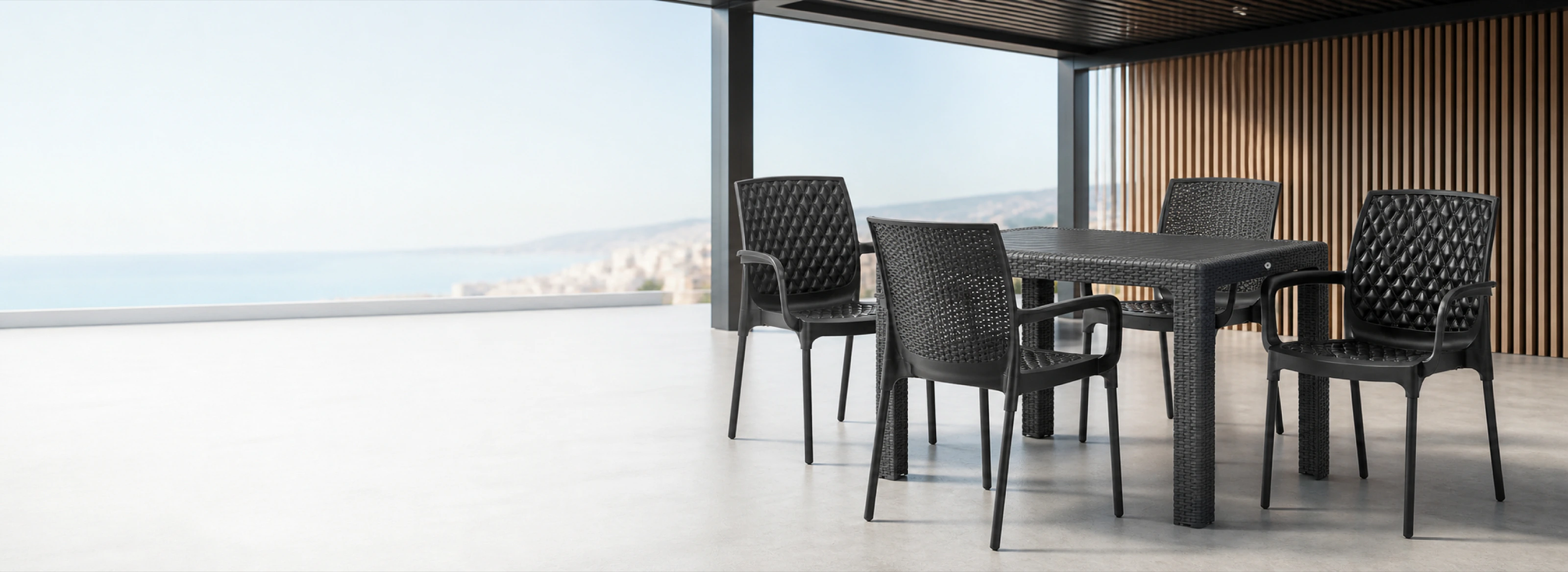 Florya Garden plastik bahçe masa takımı